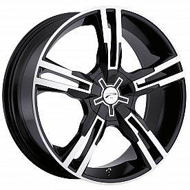 Ultra Wheel Saber 292 - 16 x 7 Black With Diamond Cut Accents - 292-6722B