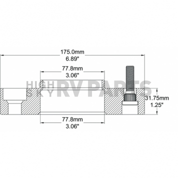 Coyote Wheel Accessories Wheel Adapter - 6550-6550H-B125-1