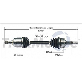 TrakMotive CV Axle Shaft - NI-8166