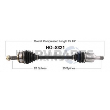 TrakMotive CV Axle Shaft - HO-8321