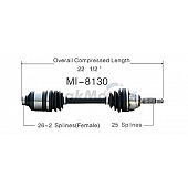 TrakMotive CV Axle Shaft - MI-8130
