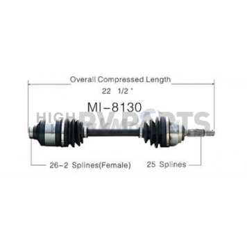 TrakMotive CV Axle Shaft - MI-8130