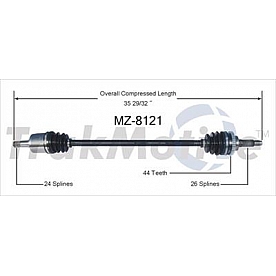 TrakMotive CV Axle Shaft - MZ-8121