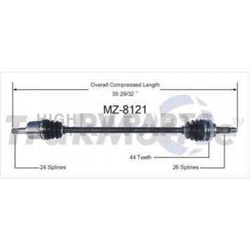 TrakMotive CV Axle Shaft - MZ-8121