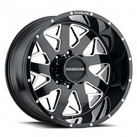 RaceLine Wheel 939M Disruptor 20 x 10 Black With Natural Accents - 939M-21081-19