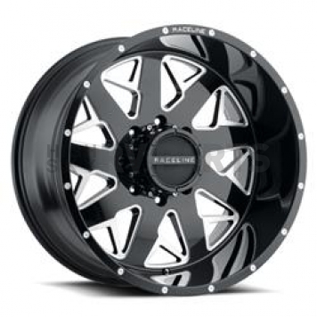 RaceLine Wheel 939M Disruptor 20 x 10 Black With Natural Accents - 939M-21081-19