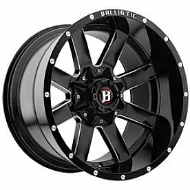 Ballistic Wheels 959 Rage - 24 x 14 Black With Natural Windows - 959244870-81GBX