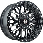 Ballistic Wheels 969 Tomahawk - 20 x 10 Black With Natural Accents - 969200050-24GBM