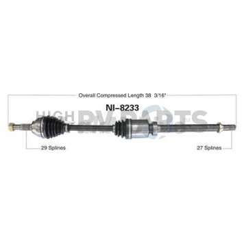 TrakMotive CV Axle Shaft - NI-8233