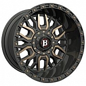 Ballistic Wheels 969 Tomahawk - 20 x 10 Flat Black With Bronze Accents - 969200267+00FBFZN