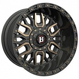 Ballistic Wheels 969 Tomahawk - 20 x 10 Flat Black With Bronze Accents - 969200267+00FBFZN