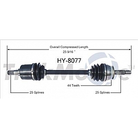 TrakMotive CV Axle Shaft - HY-8077
