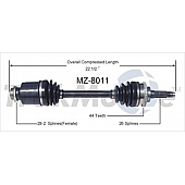 TrakMotive CV Axle Shaft - MZ-8011