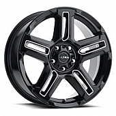 Ultra Wheel 258 Prowler - 18 x 8 Black With Natural Accents - 258-8843BM+30