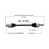 TrakMotive CV Axle Shaft - MI-8166