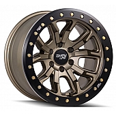 Dirty Life Race Wheels 9303 DT-1 Dual-Tek - 17 x 9 Gold With Simulated Beadlock Ring - 9303-7973MGD12
