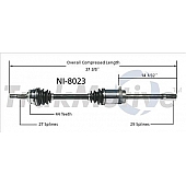 TrakMotive CV Axle Shaft - NI-8023