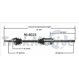 TrakMotive CV Axle Shaft - NI-8023