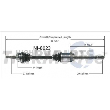 TrakMotive CV Axle Shaft - NI-8023