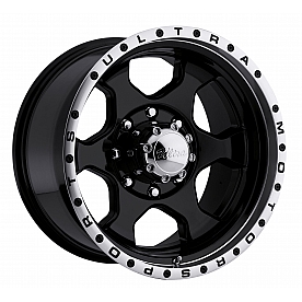 Ultra Wheel Rogue 175 - 16 x 8 Black With Diamond Cut Lip - 175-6882B