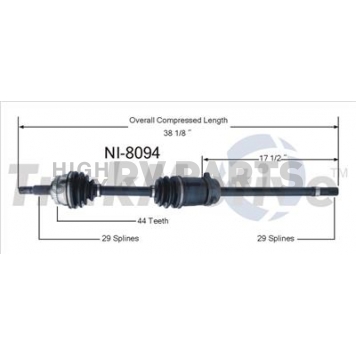 TrakMotive CV Axle Shaft - NI-8094