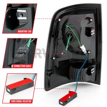 ANZO USA Tail Light Assembly - LED Set Of 2 - 311319-4