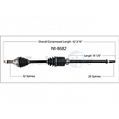TrakMotive CV Axle Shaft - NI-8682