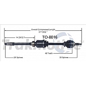 TrakMotive CV Axle Shaft - TO-8016