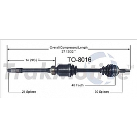TrakMotive CV Axle Shaft - TO-8016