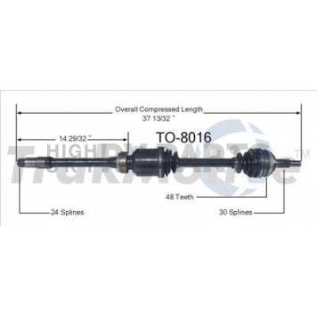 TrakMotive CV Axle Shaft - TO-8016