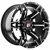 Ballistic Wheels 966 Spartan - 20 x 9 Black With Natural Windows - 966290267+12GBX