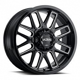 Ultra Wheel 231 Butcher - 18 x 9 Black With Natural Accents - 231-8987BM+12