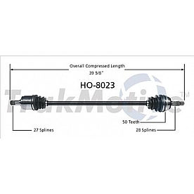TrakMotive CV Axle Shaft - HO-8023