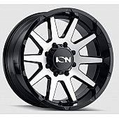 ION Wheels Series 142 - 17 x 9 Black With Natural Face - 143-7973BM