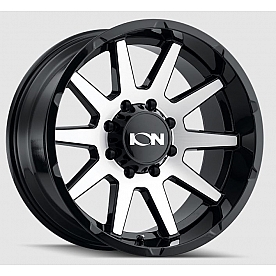 ION Wheels Series 142 - 17 x 9 Black With Natural Face - 143-7973BM