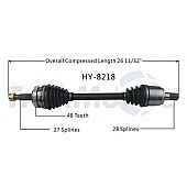 TrakMotive CV Axle Shaft - HY-8218