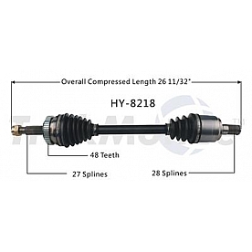 TrakMotive CV Axle Shaft - HY-8218