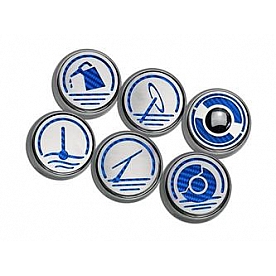 American Car Craft Fluid Cap Cover Set 043110BLU