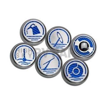 American Car Craft Fluid Cap Cover Set 043110BLU