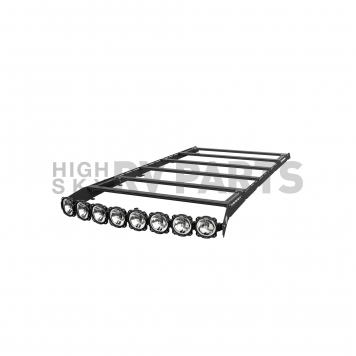 KC Hilites Roof Rack - M-RACKS Aluminum Direct-Fit Black  With 1 LED Radius Light Bar - 92242