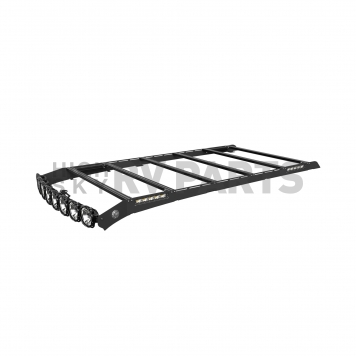 KC Hilites Roof Rack - M-RACKS Aluminum Direct-Fit Black  With 1 LED Radius Light Bar - 92242-1