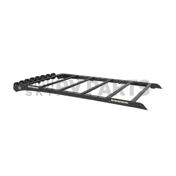 KC Hilites Roof Rack - M-RACKS Aluminum Direct-Fit Black  With 1 LED Radius Light Bar - 92242-2