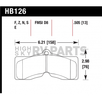 Hawk Performance Brake Pad - HB126F.505-1