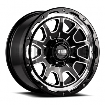 Grid Wheel GD15 - 17 x 9 Black With Natural Accents - GD1517090620M1578