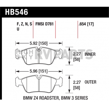 Hawk Performance Brake Pad - HB546N.654-1