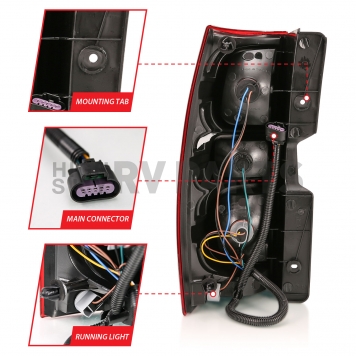 ANZO USA Tail Light Assembly Set Of 2 - 311304-4
