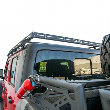 DV8 Offroad Roof Rack - 200 Pound Gutter Rail Mount Steel Rectangular Black - RRJL02-4