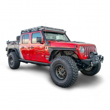 DV8 Offroad Roof Rack - 200 Pound Gutter Rail Mount Steel Rectangular Black - RRJL02-6
