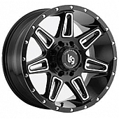 LRG Wheels Burst Series - 20 x 10 Black With Natural Accents - 521073924N