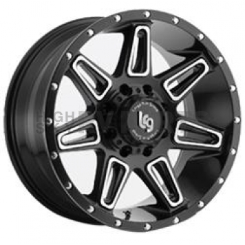 LRG Wheels Burst Series - 20 x 10 Black With Natural Accents - 521073924N